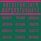 Custom Kelly Green Hot Pink Sublimation Soccer Uniform Jersey