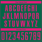 Custom Kelly Green Hot Pink Sublimation Soccer Uniform Jersey