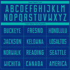 Custom Royal Aqua Sublimation Soccer Uniform Jersey