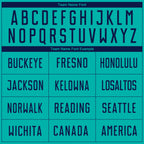 Custom Aqua Navy Sublimation Soccer Uniform Jersey