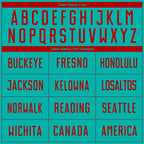 Custom Aqua Red Sublimation Soccer Uniform Jersey