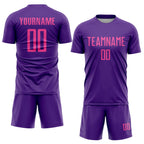 Custom Purple Pink Sublimation Soccer Uniform Jersey