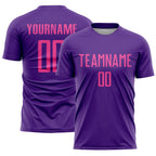 Custom Purple Pink Sublimation Soccer Uniform Jersey