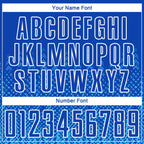 Custom Royal Sky Blue-White Geometric Shape Sublimation Soccer Uniform Jersey