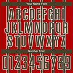 Custom Red Olive-White Stripe Line Sublimation Soccer Uniform Jersey