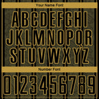 Custom Olive Black-Old Gold Stripe Line Sublimation Salute To Service Soccer Uniform Jersey