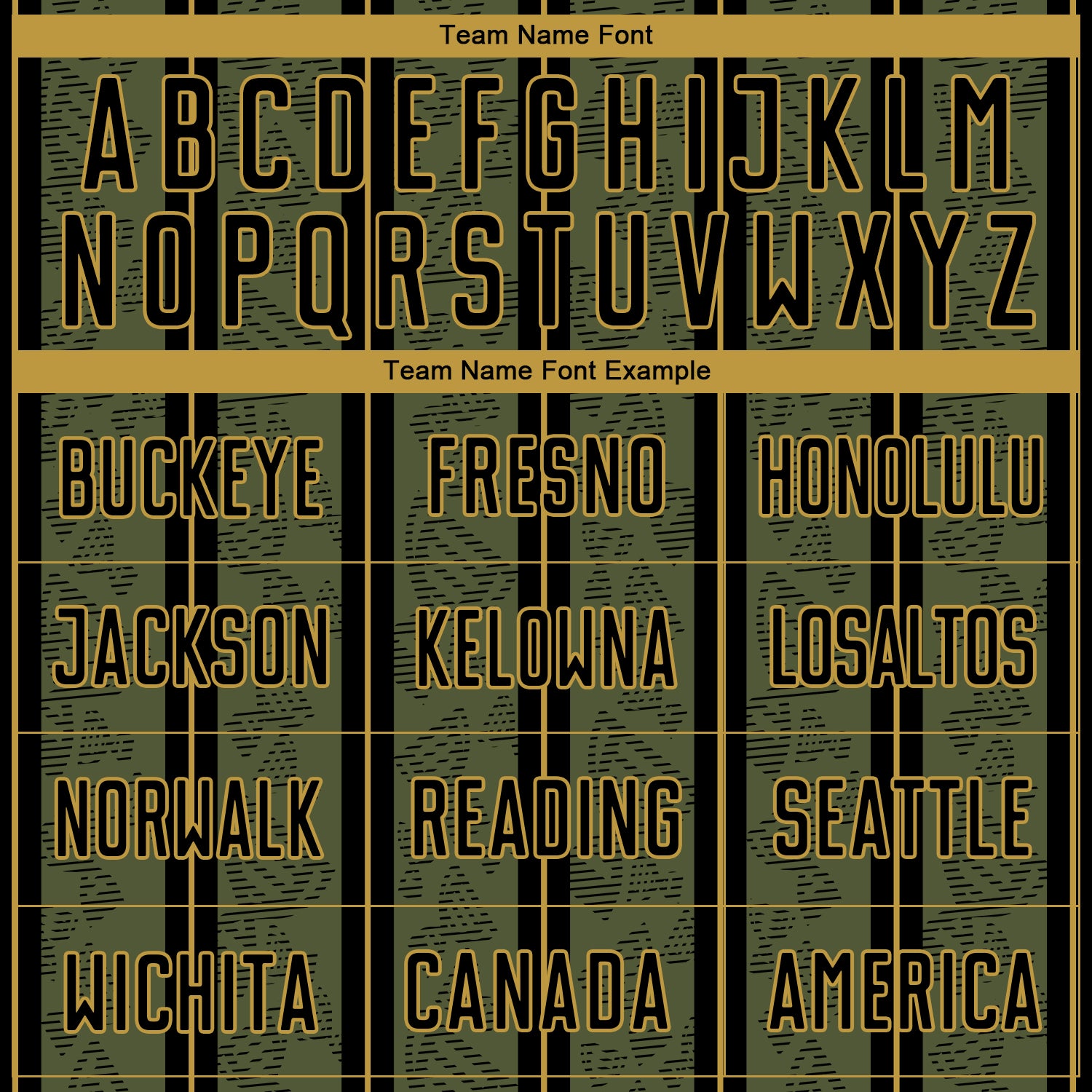 Custom Olive Black-Old Gold Stripe Line Sublimation Salute To Service Soccer Uniform Jersey