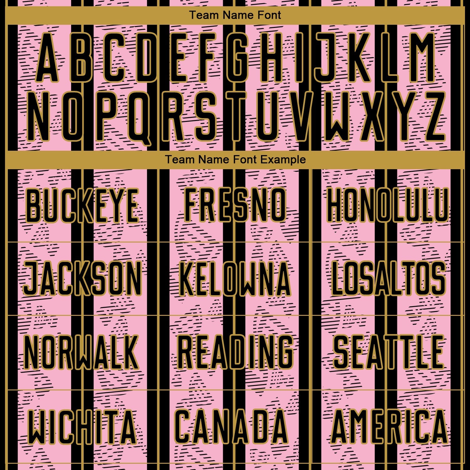 Custom Light Pink Black-Old Gold Stripe Line Sublimation Soccer Uniform Jersey