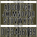 Custom Olive Black-White Stripe Sublimation Salute To Service Soccer Uniform Jersey