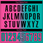 Custom Aqua Pink-Black Sublimation Gradient Fashion Soccer Uniform Jersey