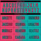 Custom Aqua Neon Pink-Black Sublimation Gradient Fashion Soccer Uniform Jersey