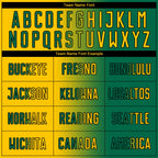 Custom Kelly Green Yellow-Black Sublimation Gradient Fashion Soccer Uniform Jersey