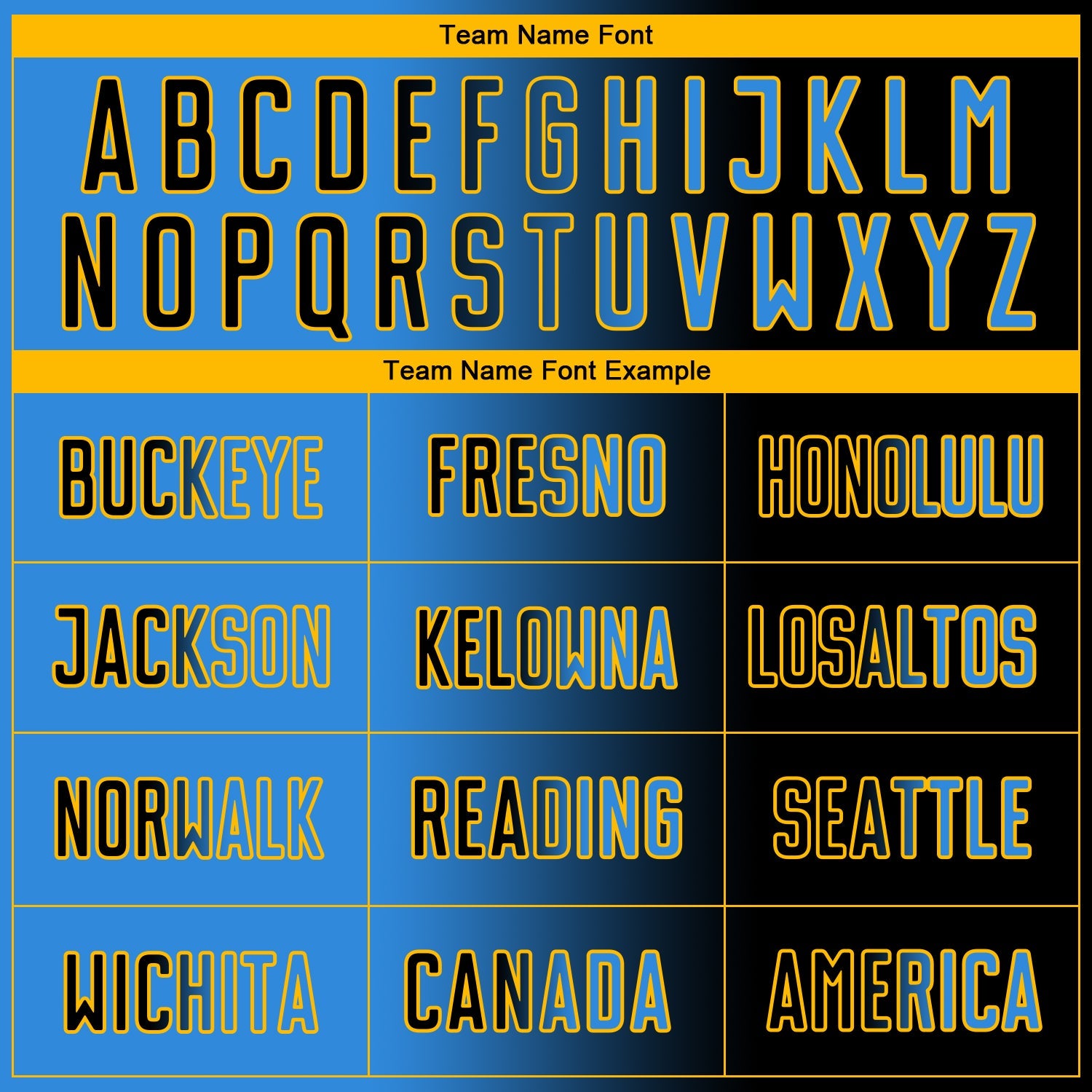 Custom Black Powder Blue-Gold Sublimation Gradient Fashion Soccer Uniform Jersey