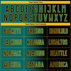 Custom Black Teal-Gold Sublimation Gradient Fashion Soccer Uniform Jersey