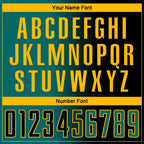 Custom Black Teal-Gold Sublimation Gradient Fashion Soccer Uniform Jersey