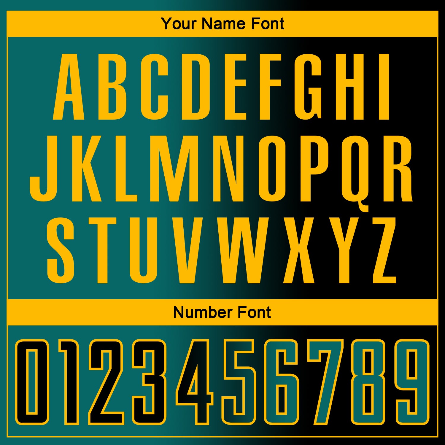 Custom Black Teal-Gold Sublimation Gradient Fashion Soccer Uniform Jersey