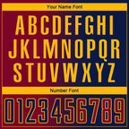 Custom Navy Maroon-Gold Sublimation Gradient Fashion Soccer Uniform Jersey