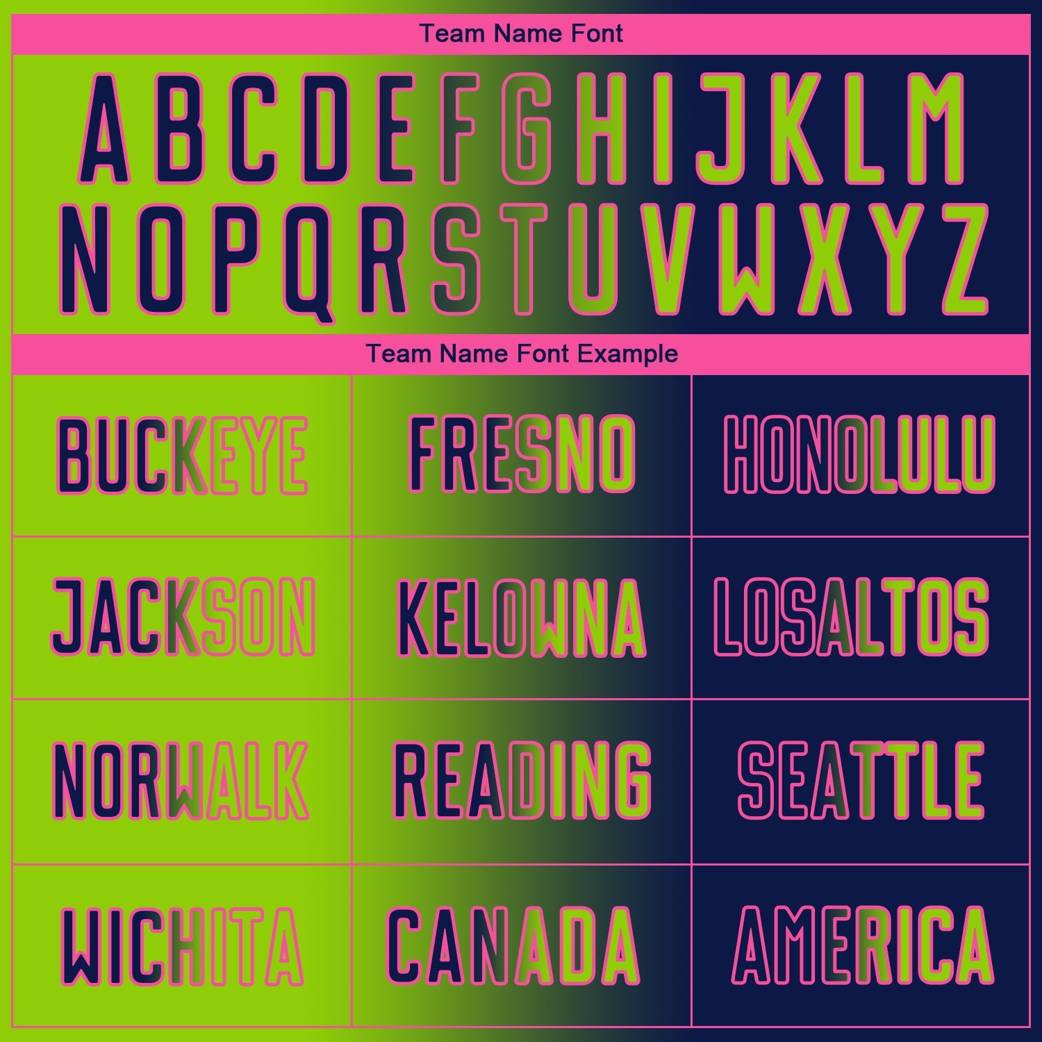 Custom Navy Neon Green-Pink Sublimation Gradient Fashion Soccer Uniform Jersey