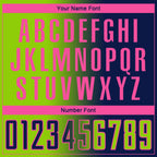 Custom Navy Neon Green-Pink Sublimation Gradient Fashion Soccer Uniform Jersey