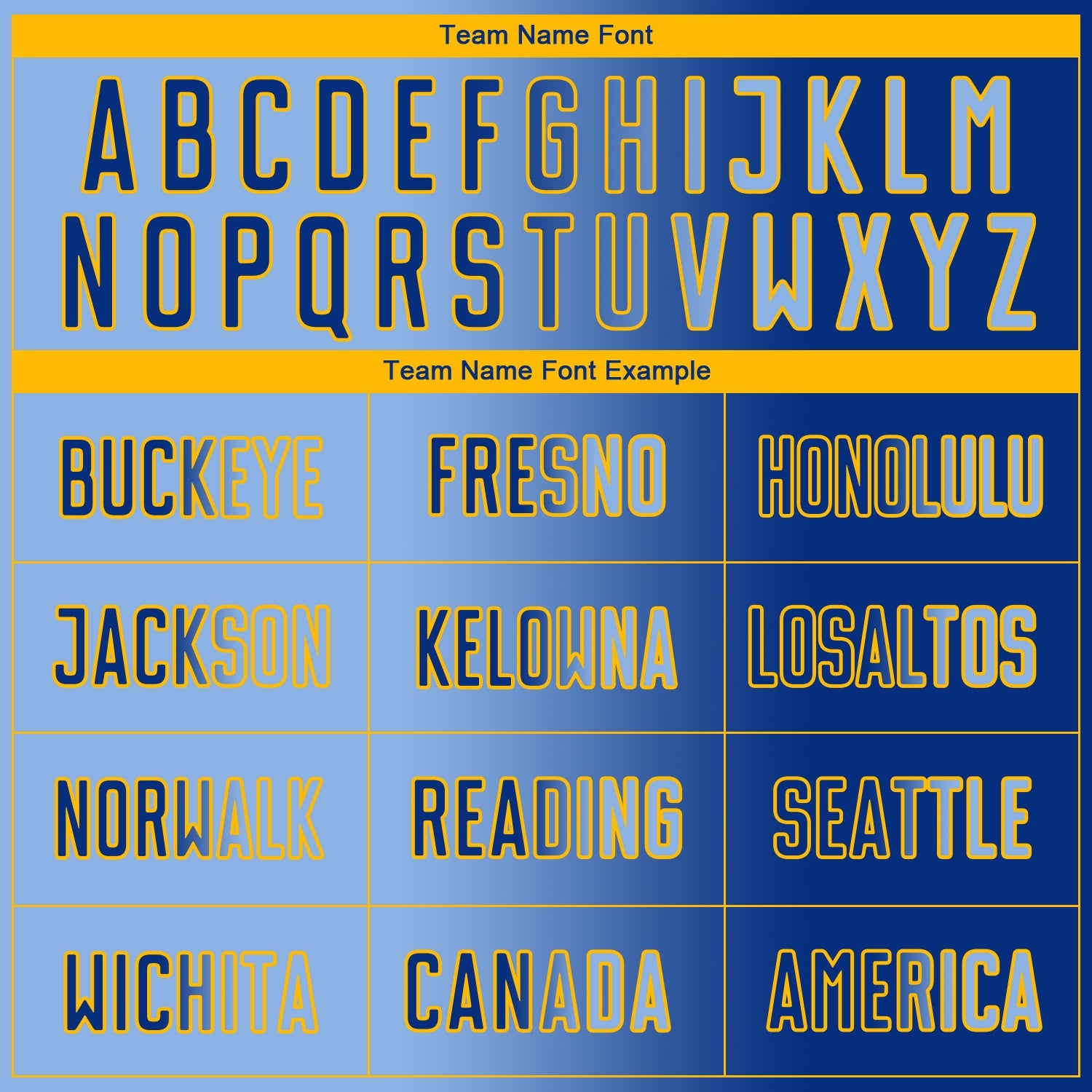 Custom Royal Light Blue-Gold Sublimation Gradient Fashion Soccer Uniform Jersey