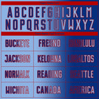 Custom Royal Light Blue-Red Sublimation Gradient Fashion Soccer Uniform Jersey