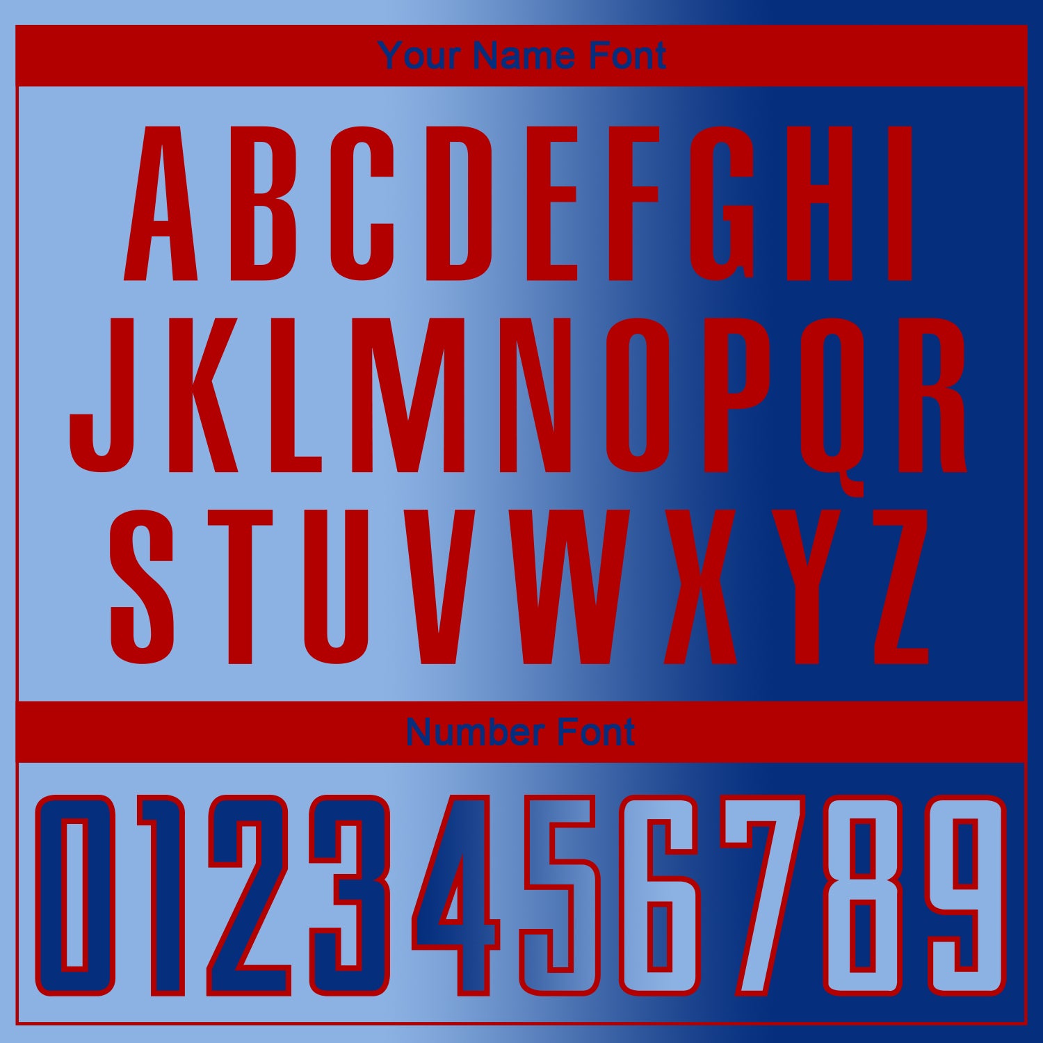 Custom Royal Light Blue-Red Sublimation Gradient Fashion Soccer Uniform Jersey