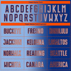 Custom Royal Light Blue-Orange Sublimation Gradient Fashion Soccer Uniform Jersey