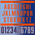 Custom Royal Light Blue-Orange Sublimation Gradient Fashion Soccer Uniform Jersey