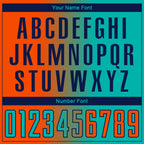 Custom Aqua Orange-Navy Sublimation Gradient Fashion Soccer Uniform Jersey