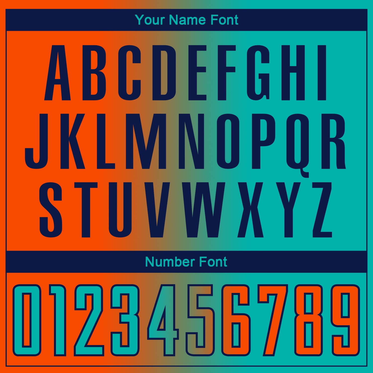 Custom Aqua Orange-Navy Sublimation Gradient Fashion Soccer Uniform Jersey