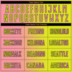 Custom Neon Yellow Medium Pink-Black Sublimation Gradient Fashion Soccer Uniform Jersey