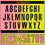 Custom Neon Yellow Medium Pink-Black Sublimation Gradient Fashion Soccer Uniform Jersey