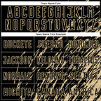 Custom Black Vegas Gold Splash Sublimation Soccer Uniform Jersey