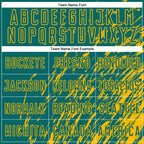 Custom Teal Gold Splash Sublimation Soccer Uniform Jersey