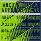 Custom Navy Neon Green Line Sublimation Soccer Uniform Jersey