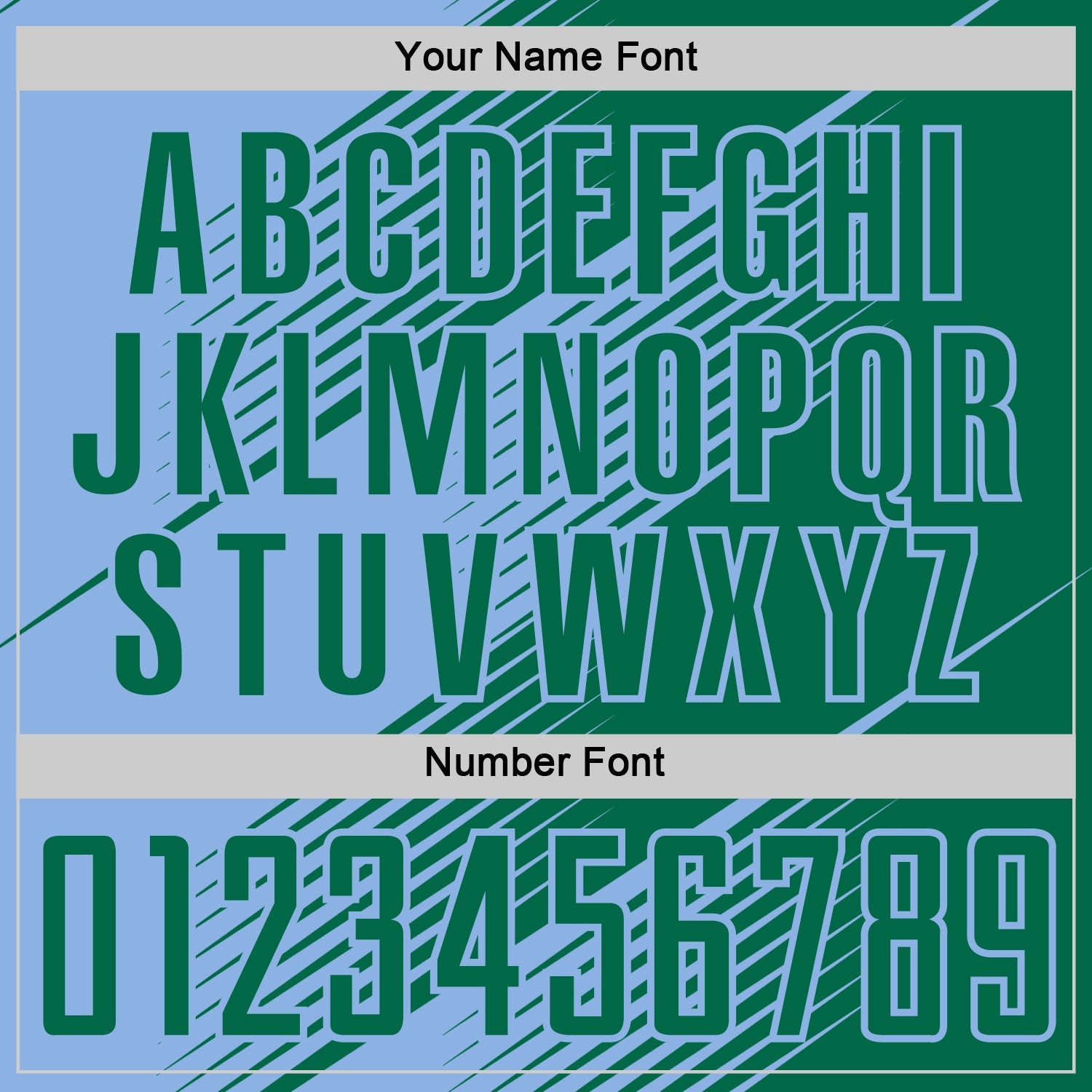 Custom Kelly Green Light Blue Line Sublimation Soccer Uniform Jersey