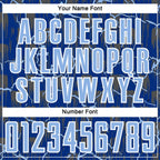 Custom Royal Light Blue-White Lightning Sublimation Soccer Uniform Jersey