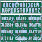 Custom Kelly Green Light Blue-White Lightning Sublimation Soccer Uniform Jersey