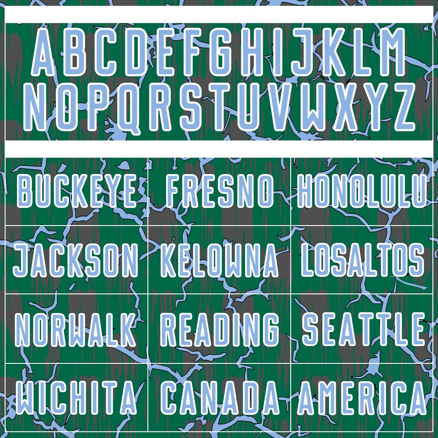 Custom Kelly Green Light Blue-White Lightning Sublimation Soccer Uniform Jersey