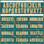 Custom Teal Old Gold-White Lightning Sublimation Soccer Uniform Jersey