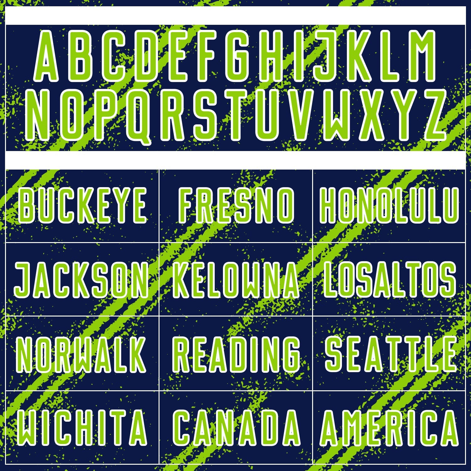 Custom Navy Neon Green-White Abstract Fragment Art Splash Sublimation Soccer Uniform Jersey