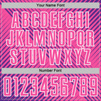 Custom Purple Pink-White Line Sublimation Soccer Uniform Jersey