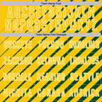 Custom Green Yellow-White Lines Sublimation Soccer Uniform Jersey