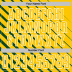 Custom Green Yellow-White Lines Sublimation Soccer Uniform Jersey