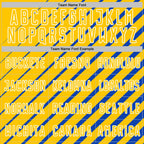 Custom Thunder Blue Yellow-White Lines Sublimation Soccer Uniform Jersey