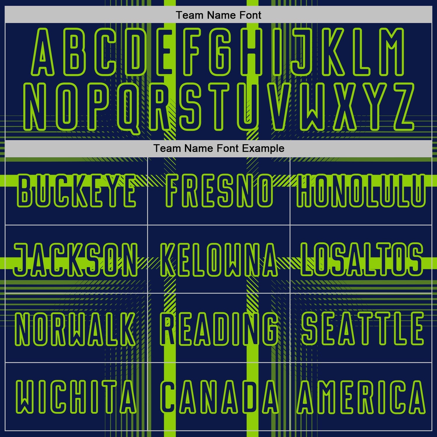 Custom Navy Neon Green-White Lines Sublimation Soccer Uniform Jersey