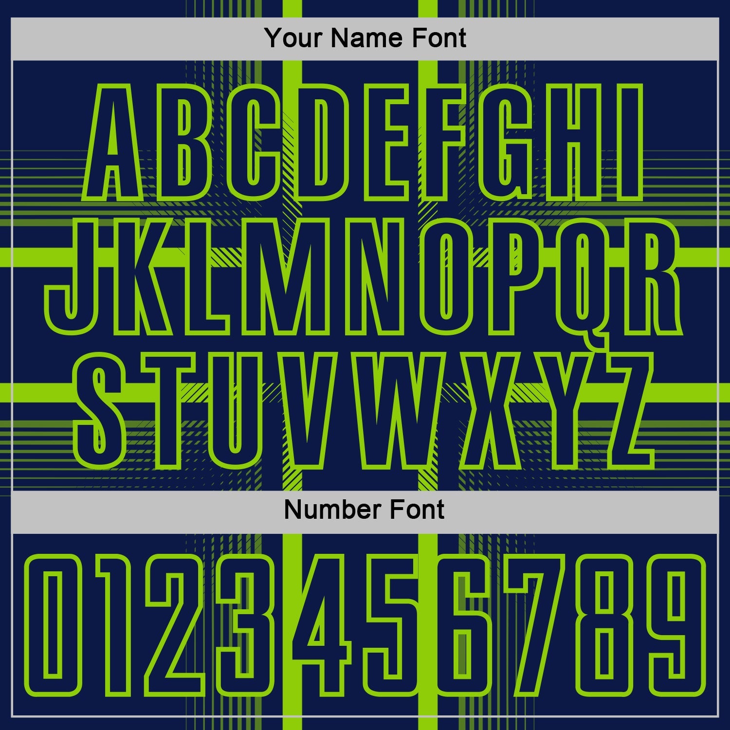 Custom Navy Neon Green-White Lines Sublimation Soccer Uniform Jersey