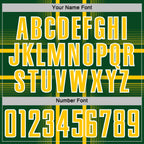 Custom Green Yellow-White Lines Sublimation Soccer Uniform Jersey