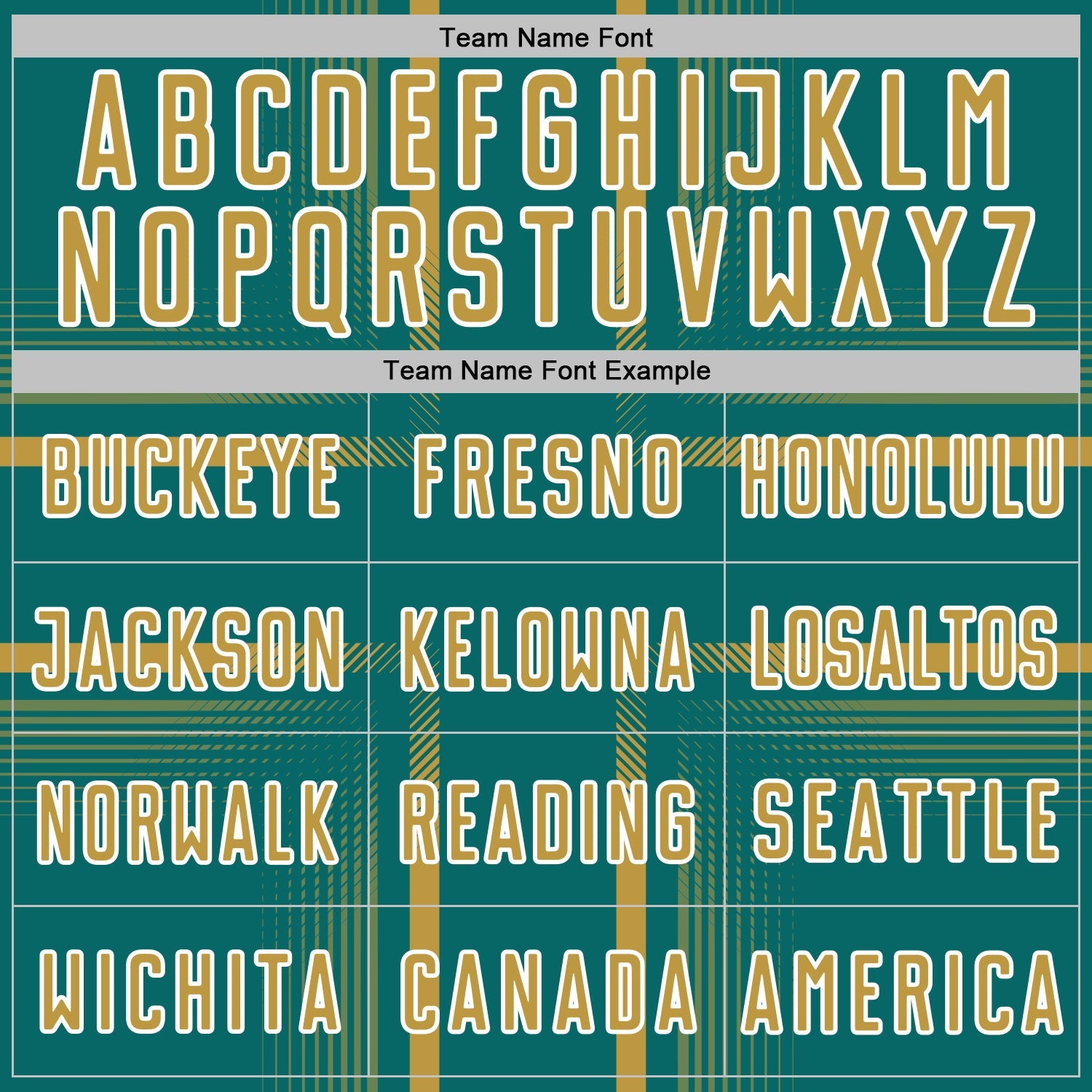 Custom Teal Old Gold-White Lines Sublimation Soccer Uniform Jersey