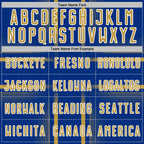 Custom Royal Old Gold-White Lines Sublimation Soccer Uniform Jersey